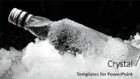  Presentation with close up view of the compass on old paper - PPT theme featuring up view of the bottle background and a light gray colored foreground