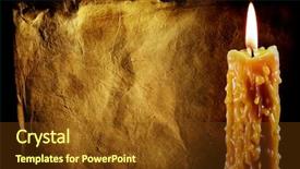  Presentation with candle - Presentation with up view of the candle background and a  colored foreground