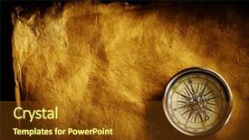  Presentation with old paper - Audience pleasing presentation theme consisting of compass on the old backdrop and a tawny brown colored foreground