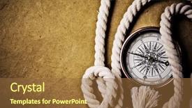  Presentation with close up view of the compass on old paper - Beautiful PPT theme featuring up view of the compass backdrop and a tawny brown colored foreground