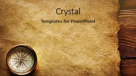  Presentation with old paper - Presentation theme enhanced with up view of the compass background and a gold colored foreground