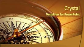  Presentation with compass map - Theme featuring up view of the compass background and a tawny brown colored foreground