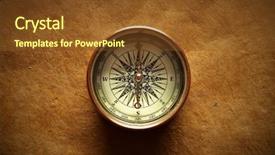  Presentation with old paper - Colorful slides enhanced with up view of the compass backdrop and a tawny brown colored foreground