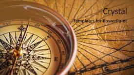  Presentation with old paper - Beautiful PPT theme featuring up view of the compass backdrop and a red colored foreground