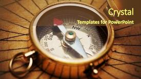 Presentation with close up view of the compass on old paper - Theme enhanced with up view of the compass background and a  colored foreground