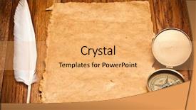  Presentation with close up view of the compass on old paper - PPT layouts featuring up view of the compass background and a yellow colored foreground