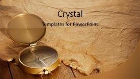  Presentation with close up view of the compass on old paper - Slide deck having up view of the compass background and a coral colored foreground
