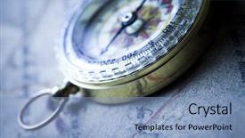  Presentation with compass map - Colorful presentation theme enhanced with up view of the compass backdrop and a light blue colored foreground