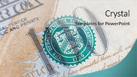  Presentation with dollar - Cool new presentation with up view on one hundred backdrop and a  colored foreground