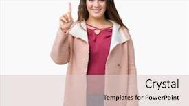  Presentation with win as one - Slides enhanced with up with finger number one background and a  colored foreground