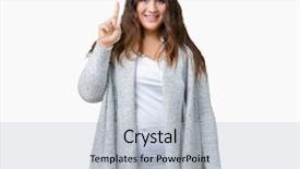  Presentation with number - Cool new theme with up with finger number one backdrop and a  colored foreground