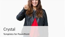  Presentation with plus size fashion model - Beautiful theme featuring up with finger number one backdrop and a  colored foreground