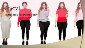  Presentation with collage - PPT theme with up with finger number one background and a coral colored foreground