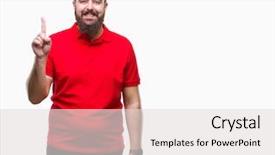  Presentation with number - Presentation theme consisting of up with finger number one background and a light gray colored foreground