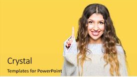  Presentation with winter - Beautiful slide set featuring up with finger number one backdrop and a yellow colored foreground