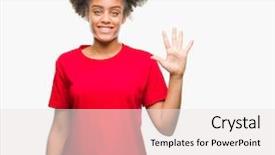  Presentation with afro - Cool new slides with up with fingers number five backdrop and a  colored foreground