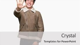  Presentation with winter - Cool new theme with up with fingers number five backdrop and a  colored foreground