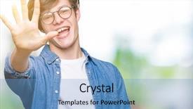  Presentation with ancient egyptian man - Cool new PPT layouts with up with fingers number five backdrop and a  colored foreground