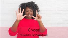  Presentation with populations african american - Cool new presentation theme with up with fingers number seven backdrop and a red colored foreground