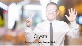  Presentation with bussines - PPT theme with up with fingers number seven background and a  colored foreground