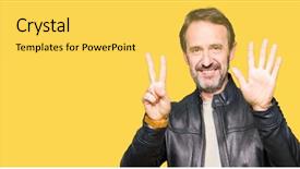  Presentation with casino black jack sound - Theme enhanced with up with fingers number seven background and a  colored foreground