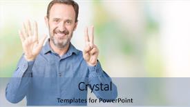  Presentation with elegant - Slides featuring up with fingers number seven background and a  colored foreground