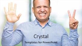  Presentation with arab - PPT theme with up with fingers number seven background and a  colored foreground