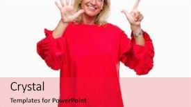  Presentation with woman praying over bible - Cool new slides with up with fingers number seven backdrop and a  colored foreground