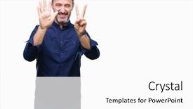  Presentation with for gender and age - Slide set consisting of up with fingers number seven background and a  colored foreground