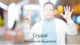  Presentation with arab - Cool new slide set with up with fingers number seven backdrop and a  colored foreground