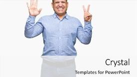  Presentation with arab - PPT layouts with up with fingers number seven background and a  colored foreground