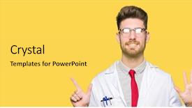  Presentation with special education young adult man - Presentation featuring up with fingers number seven background and a  colored foreground