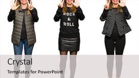  Presentation with collage - Cool new PPT theme with up with fingers number seven backdrop and a  colored foreground