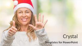  Presentation with hypertension at the productive age - Theme with up with fingers number six background and a  colored foreground