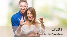  Presentation with loving hearts love heart candy - Cool new PPT theme with up with fingers number six backdrop and a  colored foreground