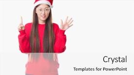  Presentation with medicina tradicional chinesa chinese herb - Colorful PPT layouts enhanced with up with fingers number six backdrop and a white colored foreground