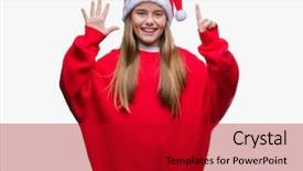  Presentation with beautiful reof christmas season - Beautiful presentation featuring up with fingers number six backdrop and a crimson colored foreground