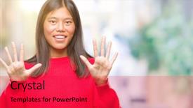  Presentation with winter - Amazing theme having up with fingers number ten backdrop and a red colored foreground