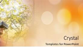  Presentation with virtual reality medical - Audience pleasing slide deck consisting of up with orange bokeh transition backdrop and a lemonade colored foreground