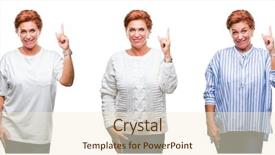  Presentation with nutrition word collage - Presentation design having up with successful idea exit background and a  colored foreground