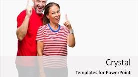  Presentation with love - Beautiful presentation design featuring up with successful idea exit backdrop and a  colored foreground