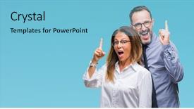  Presentation with love - Theme featuring up with successful idea exit background and a light blue colored foreground