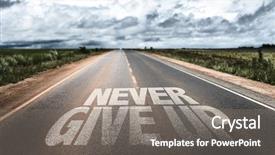  Presentation with rural road - Amazing presentation design having up written on rural road backdrop and a gray colored foreground