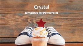  Presentation with birthday celebration - Cool new slides with upcakes for a baby shower backdrop and a  colored foreground