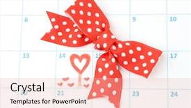  Presentation with valentines - Presentation theme with upcoming events - calendar page with hearts background and a  colored foreground