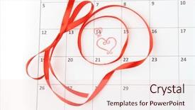  Presentation with valentines day - PPT layouts having upcoming events - calendar page with hearts background and a lemonade colored foreground