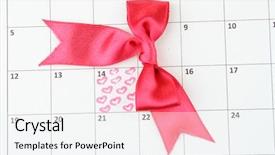  Presentation with valentines day - Theme featuring upcoming events - calendar page with hearts background and a sky blue colored foreground