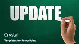  Presentation with business update - PPT layouts with update background and a forest green colored foreground