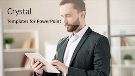  Presentation with brokerage - Presentation theme having upgraded online data on brokerage background and a soft green colored foreground