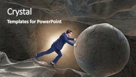  Presentation with challenge - Audience pleasing theme consisting of uphill struggle - businessman in difficult challenge concept backdrop and a dark gray colored foreground